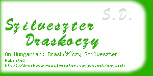 szilveszter draskoczy business card